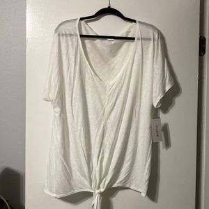 JustFab tie front T-shirt. XXL